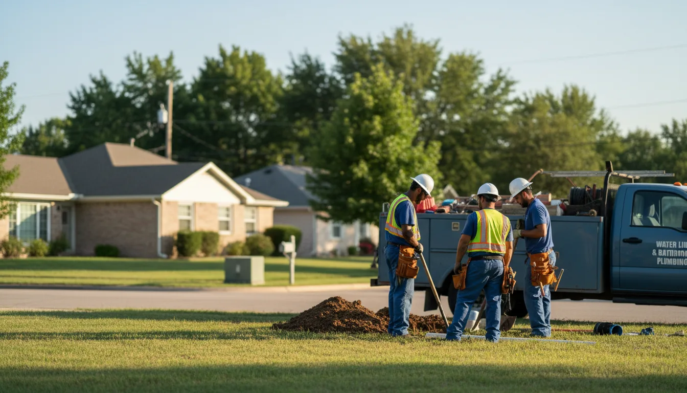 Residential water line and bathroom plumbing service in Pearblossom, CA